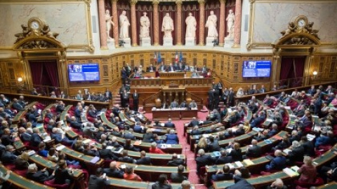 Hemicicle de l'Alta Cambra legislativa francesa. SÉNAT