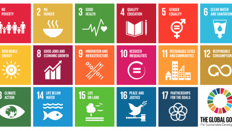 Gráfico de los 17 Objetivos de Desarrollo Sostenible de la ONU.