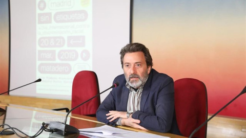 Mauricio Valiente en una rueda de prensa en el Ayuntamiento de Madrid.