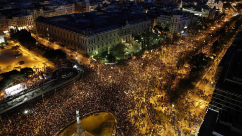 Miles de personas durante la manifestación del 22 de marzo de 2014 en Madrid.- Paul Hanna/REUTERS