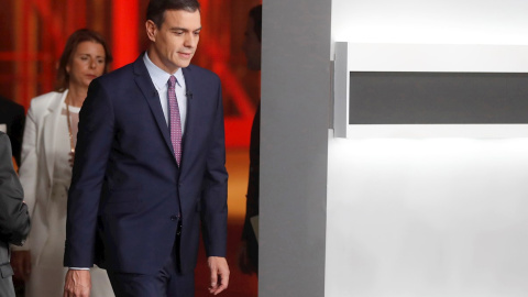 El candidato del PSOE y presidente del Gobierno en funciones, Pedro Sánchez, momentos antes del inicio del único debate para las elecciones 10-N. EFE/Juan Carlos Hidalgo