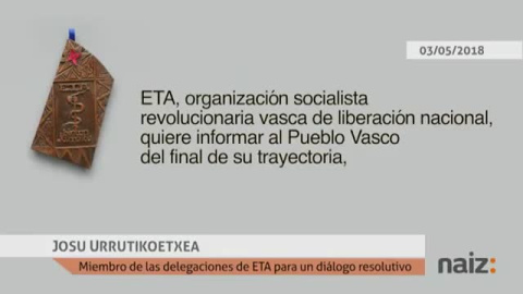 Josu Ternera pone voz al Ãºltimo comunicado de ETA sobre "el final de su trayectoria"