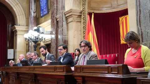 Els membres de la Mesa del Parlament, durant el ple d'aquest dijous | Parlament de Catalunya.