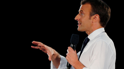 El presidente de Francia, en un encuentro con estudiantes de la Universidad de George Washington, en EEUU. REUTERS/Brian Snyder