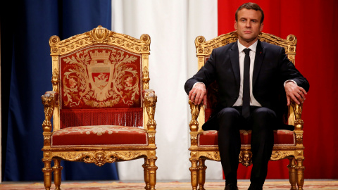 El presidente francés, Emmanuel Macron, en un acto en el Ayuntamiento de París. REUTERS/Charles Platiau