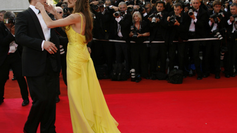 Brad Pitt y Angelina Jolie en la 60ª edición del Festival de Cannes. REUTERS