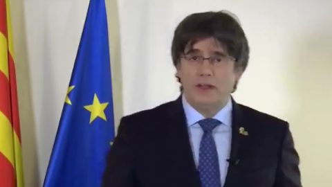 Carles Puigdemont en el seu missatge adreçat a Pedro Sánchez