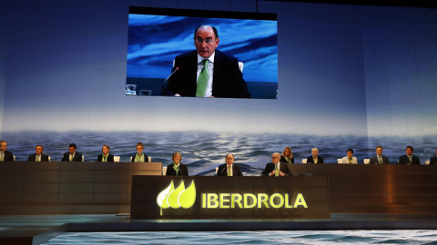 El presidente de Iberdrola, Ignacio Sánchez Galán, en la apertura de la Junta de Accionistas de la eléctrica. EFE/LUIS TEJIDO