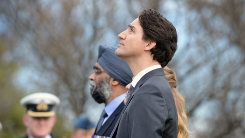 Justin Trudeau, primer ministro de Canadá, durante un acto de homenaje. Foto: Marvin Lynchard / Gobierno de Canadá.