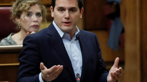 GRAF2352. MADRID, 09/05/2018.- El líder de Ciudadanos, Albert Rivera, durante la sesión de control al Gobierno hoy en el Congreso de los Diputados. EFE/ Fernando Alvarado