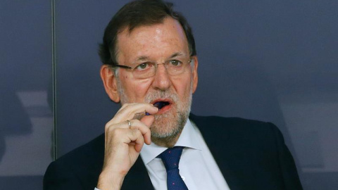 El presidente del Gobierno y del PP, Mariano Rajoy, durante la reunión del Comité Ejecutivo Nacional de su partido, tras las elecciones catalanas. EFE/Juanjo Martín