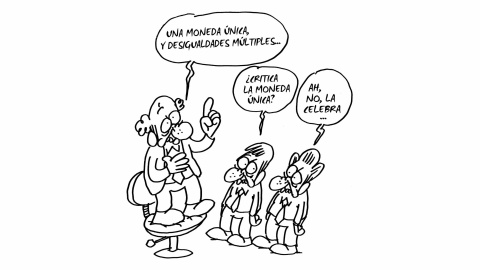 Ilustración de Charb (Stéphane Charbonnier) incluida en el libro 'El capitalismo en 10 lecciones', de Michel Husson (Librería Viento Sur/La Oveja Roja).