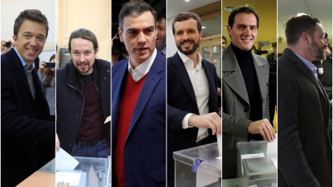 Los principales candidatos del 10-N.