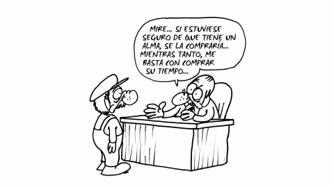 Ilustración de Charb (Stéphane Charbonnier) incluida en el libro 'El capitalismo en 10 lecciones', de Michel Husson (Librería Viento Sur/La Oveja Roja).