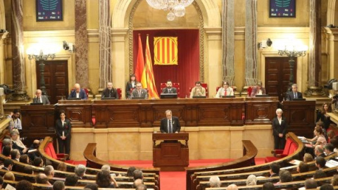 Joaquim Torra, en su discurso como candidato a la investidura a la Presidència de la Generalitat / Parlament de Catalunya