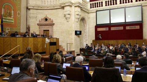 La presidenta de la Junta de Andalucía, Susana Díaz comparece en el Parlamento andaluz.