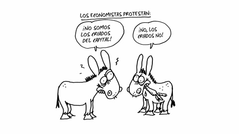 Ilustración de Charb (Stéphane Charbonnier) incluida en el libro 'El capitalismo en 10 lecciones', de Michel Husson (Librería Viento Sur/La Oveja Roja).