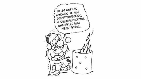 Ilustración de Charb (Stéphane Charbonnier) incluida en el libro 'El capitalismo en 10 lecciones', de Michel Husson (Librería Viento Sur/La Oveja Roja).