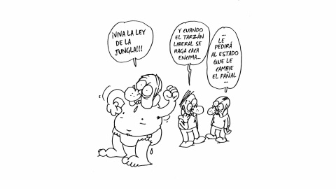 Ilustración de Charb (Stéphane Charbonnier) incluida en el libro 'El capitalismo en 10 lecciones', de Michel Husson (Librería Viento Sur/La Oveja Roja).