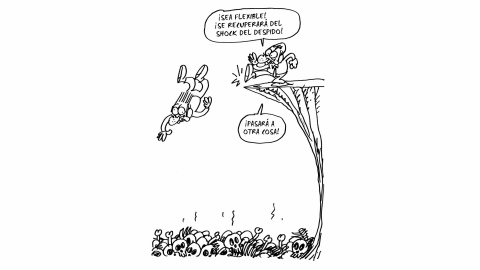 Ilustración de Charb (Stéphane Charbonnier) incluida en el libro 'El capitalismo en 10 lecciones', de Michel Husson (Librería Viento Sur/La Oveja Roja).