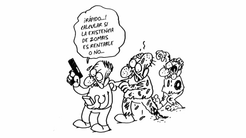 Ilustración de Charb (Stéphane Charbonnier) incluida en el libro 'El capitalismo en 10 lecciones', de Michel Husson (Librería Viento Sur/La Oveja Roja).