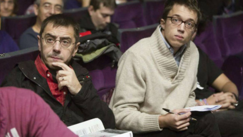 Los cofundadores de Podemos Juan Carlos Monedero e Íñigo Errejón, en una imagen de archivo. EFE