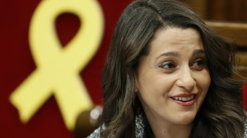 La líder de Ciutadans, Inés Arrimadas, durante la segunda sesión del debate de investidura que se celebra en el Parlament. EFE/Andreu Dalmau