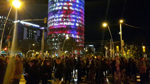 Protesta convocada per CDR al Plaça de les Glòries de Barcelona