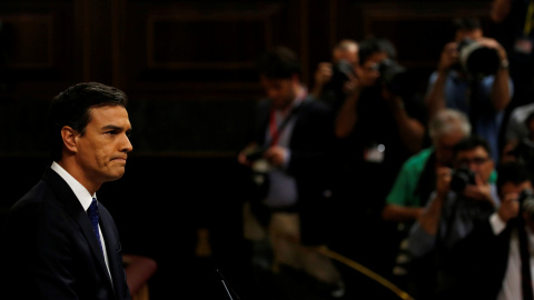 El secretario general del PSOE, Pedro Sánchez, en una imagen de archivo. REUTERS