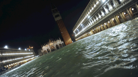 12/11/2019.- Vista de las inundaciones en Venecia.