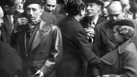 Lluís Companys marcha el día 1 de febrero de 1939. EFE