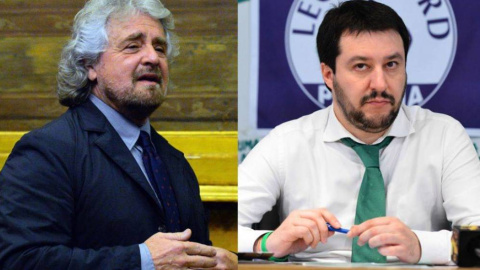 Beppe Grillo y Matteo Salvini - EFE