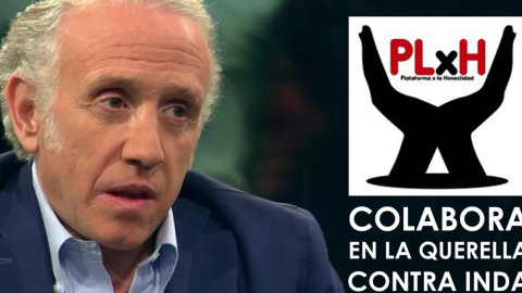 Imagen de la campaña de la Plataforma X la Honestidad para obtener fondos en su querella contra Eduardo Inda.