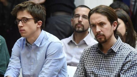 Los líderes de Podemos, Pablo Iglesias e Íñigo Errejón. EFE