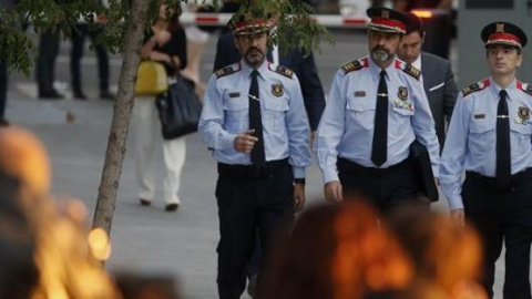 El cap dels Mossos d'Esquadra, Josep Lluís Trapero, durant la seva arribada a l'Audiència Nacional pr declarar davant la jutgessa Carmen Lamela com a investigat per sedició. EFE/Juan Carlos Hidalgo