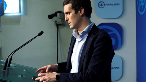 El vicesecretario de comunicación del PP, Pablo Casado. - EFE