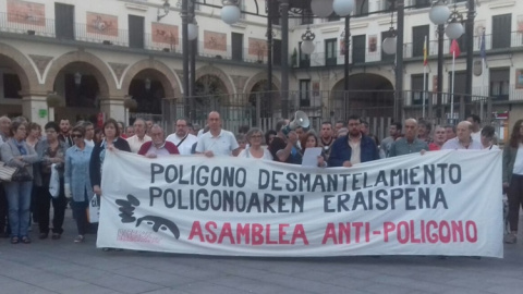 Partidos y asociaciones se sumaron a la protesta convocada en Tudela por la Asamblea contra el Campo de Tiro Militar de Bardenas.