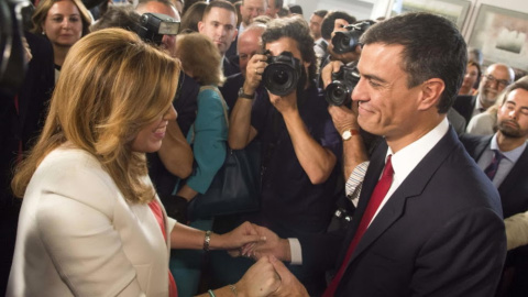 Susana Díaz y Pedro Sánchez, en una imagen de archivo. EFE