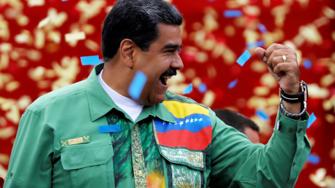 El presidente de Venezuela, Nicolas Maduro, en el acto de cierre de campaña de las elecciones presienciales de este domingo. REUTERS/Carlos Jasso