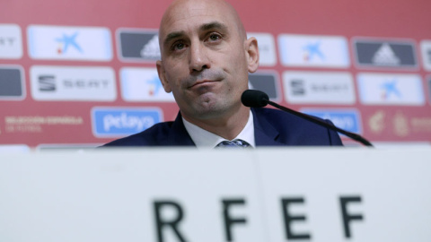 Luis Rubiales, presidente de la Federación Española de Fútbol. (RODRIGO JIMÉNEZ | EFE)