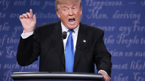 El candidato republicano Donald Trump, en un debate en televisión. EFE