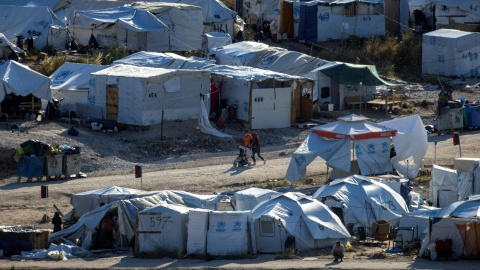 Vista del campo de refugiados Mavrovouni, en la isla griega de Lesbos. REUTERS/Alkis Konstantinidis