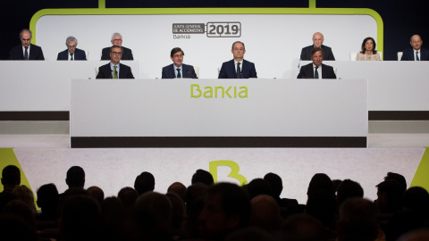 Vista de la última junta de accionistas de Bankia. EFE