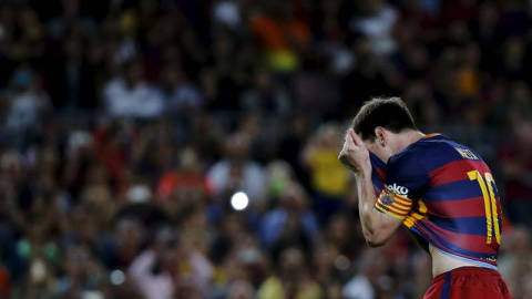 Messi, durante un partido con el Barça. / SUSANA VERA (REUTERS)