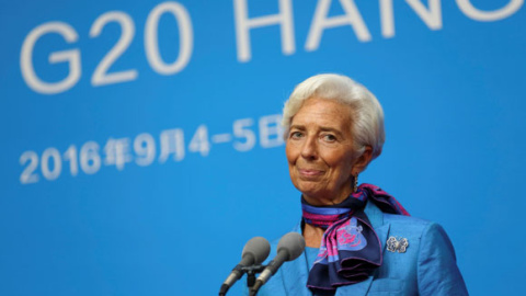 Lagarde, en un acto reciente del G-20 en China. REUTERS