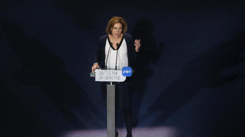 La secretaria general del PP, María Dolores de Cospedal, en la convención nacional del partido. EFE