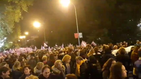 Manifestación en Madrid por el Día Internacional contra la Violencia de Género