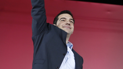 Alexis Tsipras, en uno de sus último mítines de campaña. - REUTERS