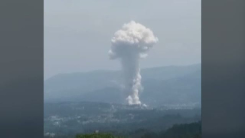 Impresionante explosiÃ³n de una pirotecnia clandestina en Tui