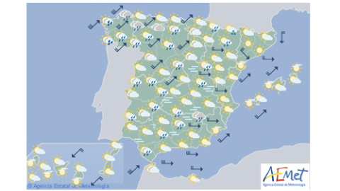 Previsión meteorológica para el 27 de noviembre. / AEMET